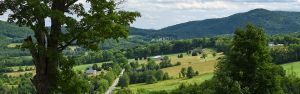 A Vermont valley seen from the course