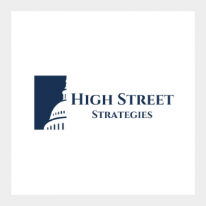 High Street Strategies logo in blue on white. 