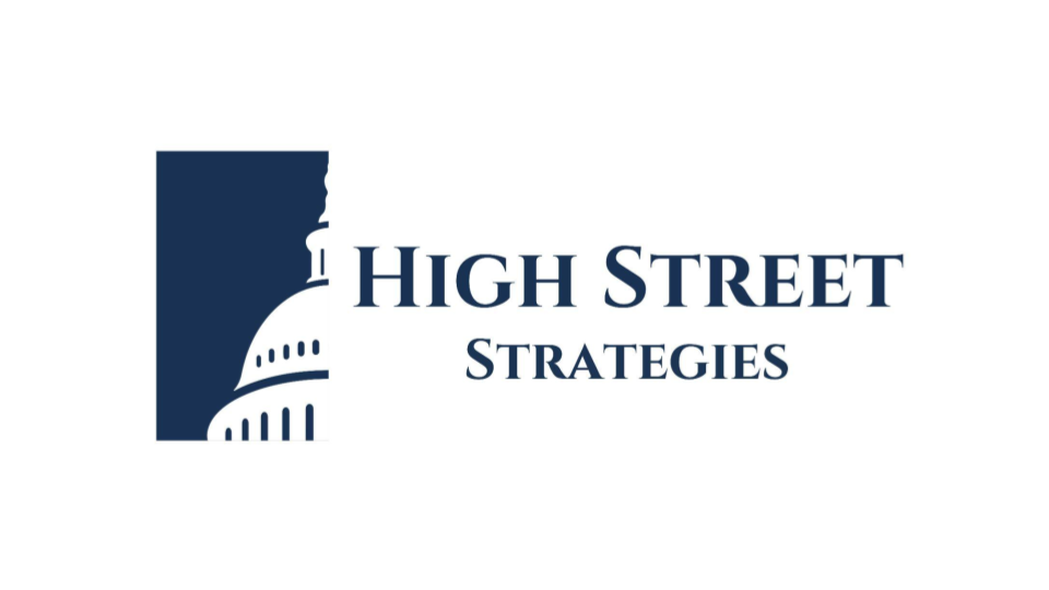 High Street Strategies logo in blue on white